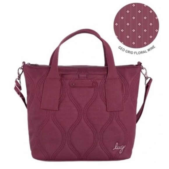 LUG Alto Matte Luxe VL (Vegan Lthr) Tote/Crossbody/Shoulder Bag/Satchel - Wine - Picture 1 of 15